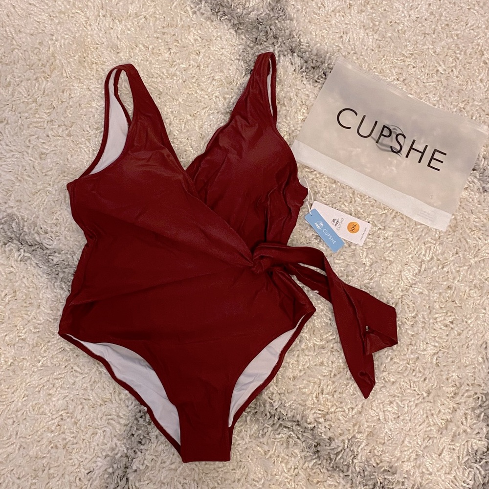 NWT Cupshe Elegant Dance wrap one-piece